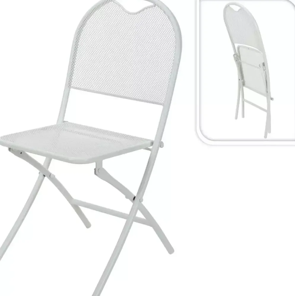 Ambiance bistrostoel vouwbaar mesh off white