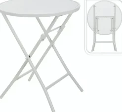 Ambiance bistrotafel vouwbaar mesh 60x72cm off white