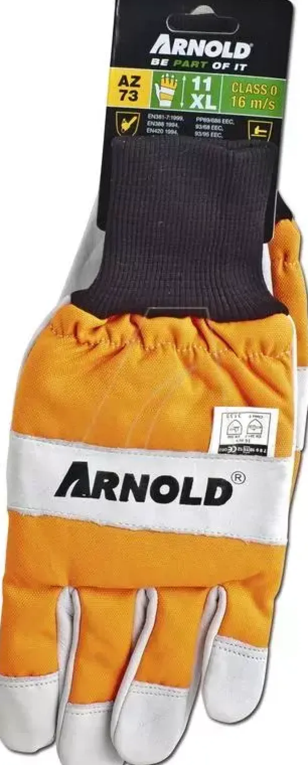 Arnold tuinhandschoenen oranje/wit maat 11