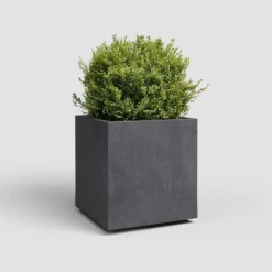 Artevasi sydney kunststof plantenbak 39.5x39.5x43cm antraciet