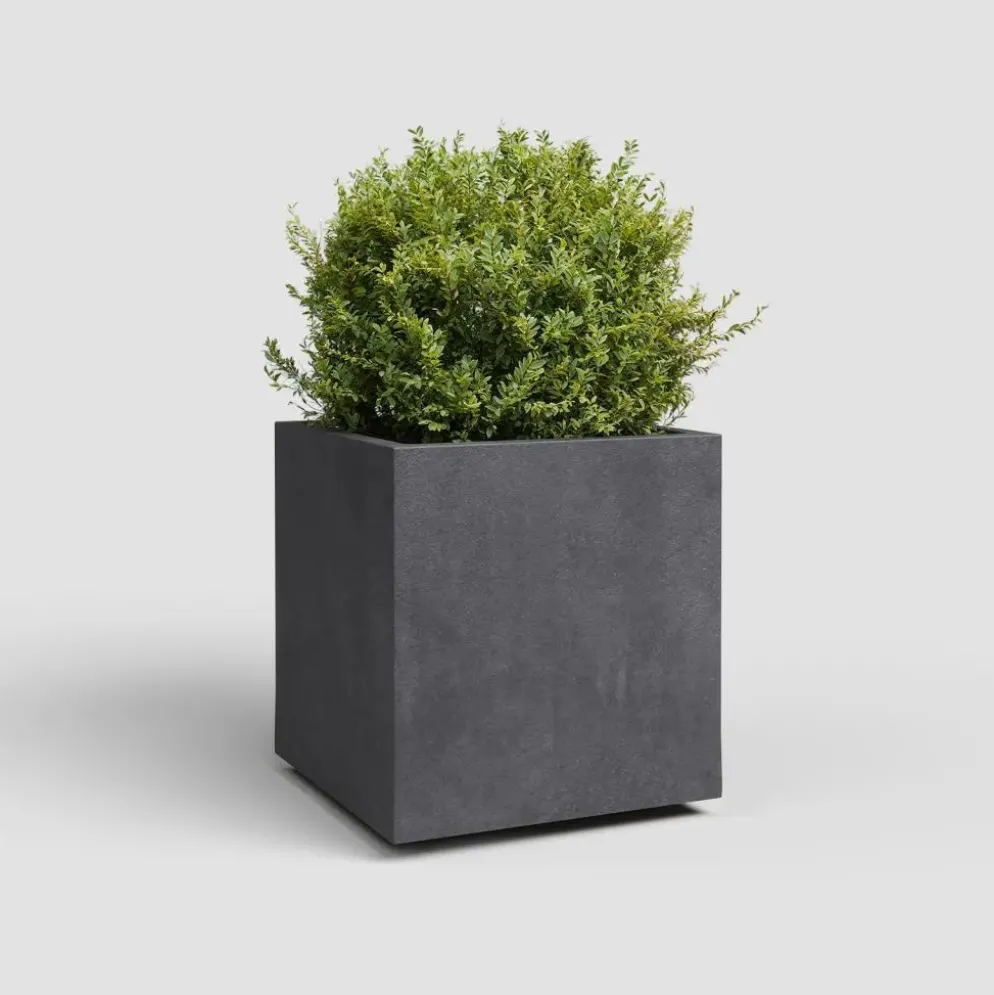 Artevasi sydney kunststof plantenbak 39.5x39.5x43cm antraciet
