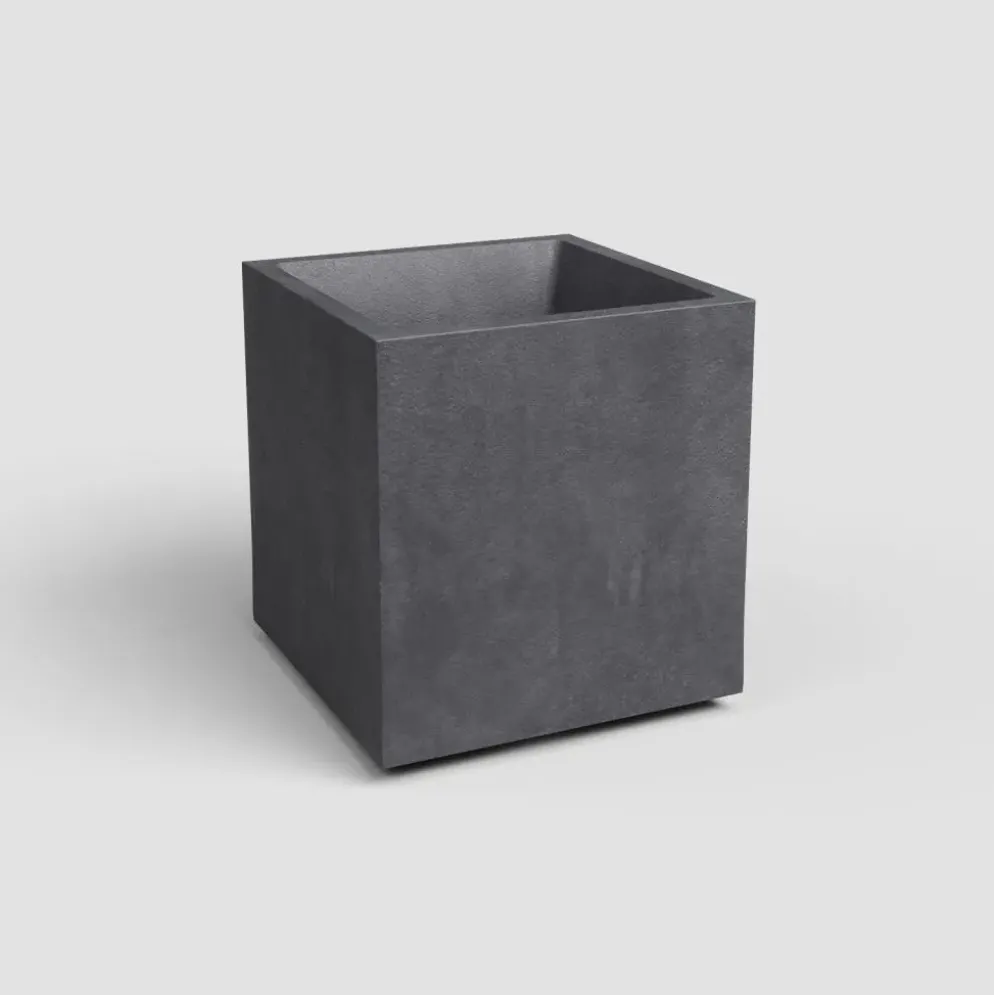 Artevasi sydney kunststof plantenbak 39.5x39.5x43cm antraciet