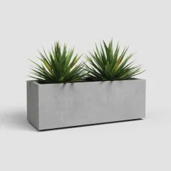 Artevasi sydney kunststof plantenbak 79.5x29.5x29.5cm grijs