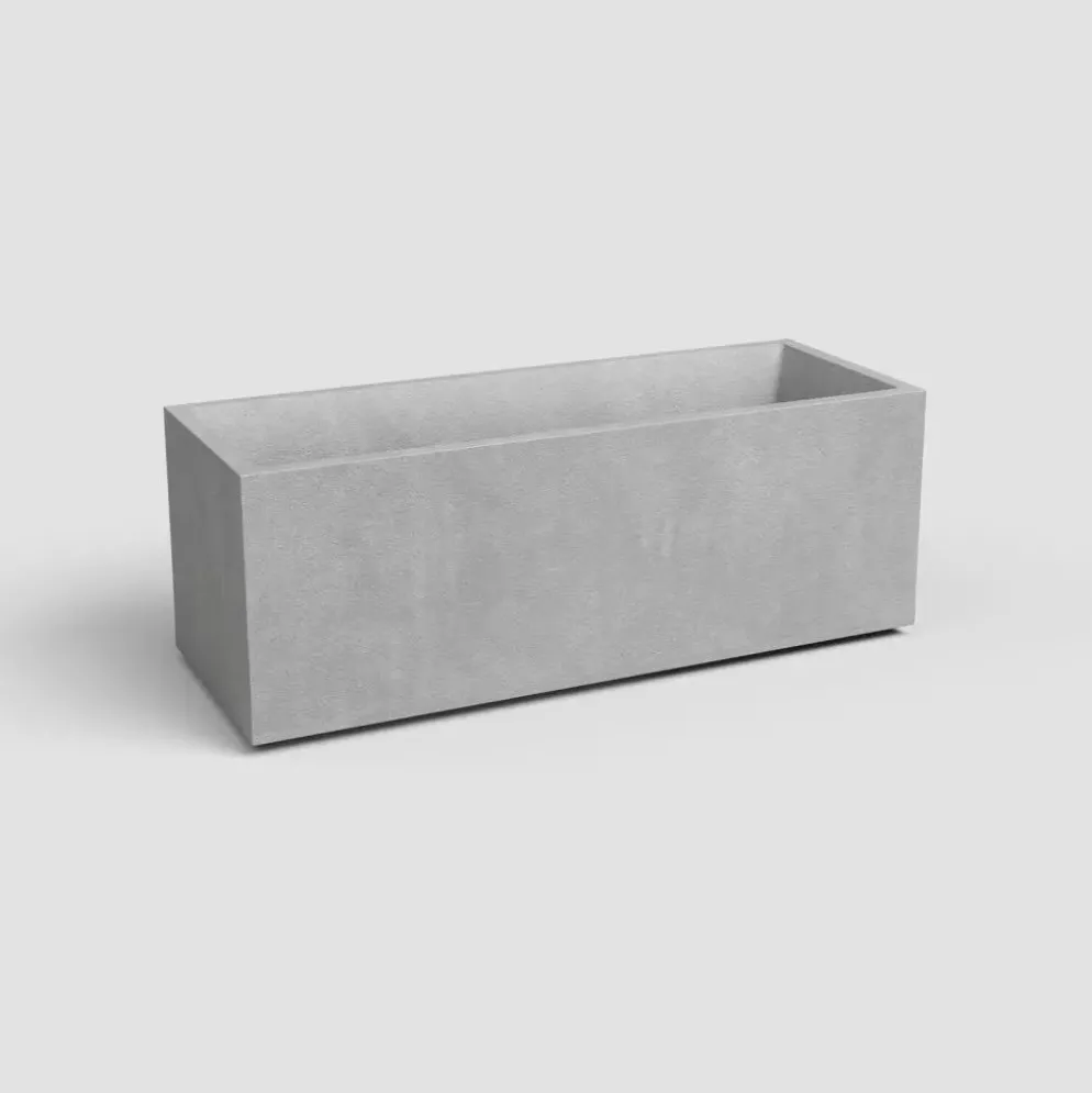 Artevasi sydney kunststof plantenbak 99.5x39.5x43cm grijs