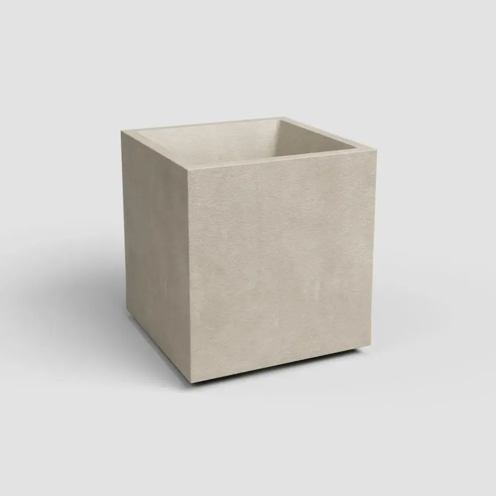 Artevasi sydney kunststof plantenbak 39.5x39.5x43cm crème