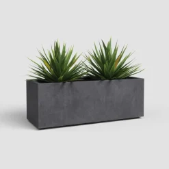 Artevasi sydney kunststof plantenbak 79.5x29.5x29.5cm antraciet