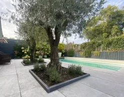 Asian Bluestone Opsluitband met Facet 5x15x100 cm – Blauw Gezoet