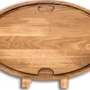 Baas Boards snijplank ovaal XL 49x40x4cm met voetjes en handvatten