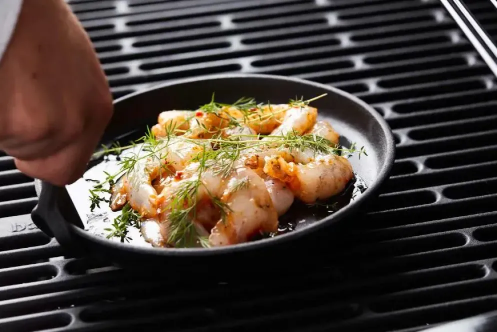 Barbecook Grillpan m/onderlegger gietijzer