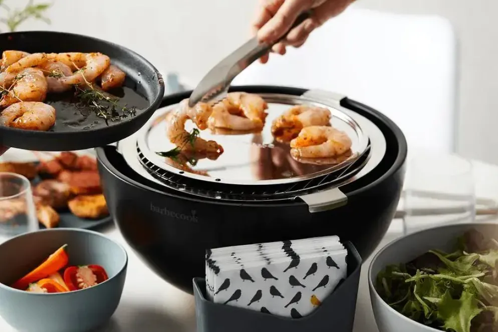 Barbecook Joya tafelbarbecue met 4 tangen rvs