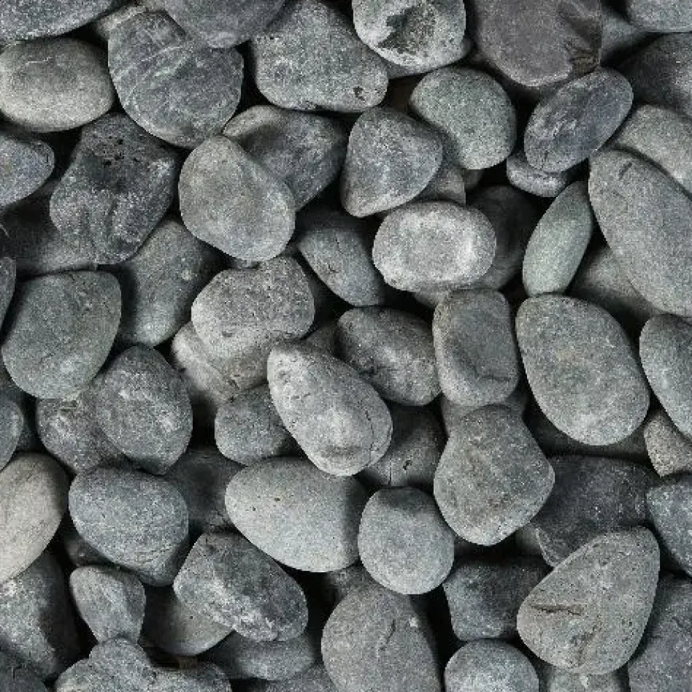 Beach pebbles zwart 40/60 mm 20kg