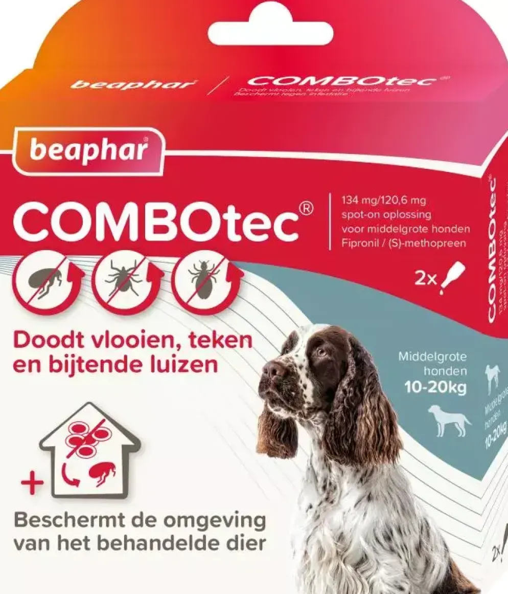 Beaphar COMBOtec parasietbehandeling hond 10-20kg 2 pipetten