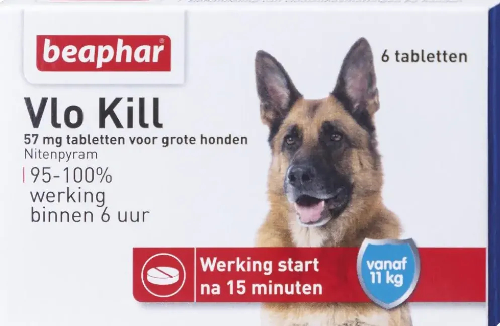 Beaphar Vlo Kill – Voor Honden en Katten tot 11 kg (6 Tabletten)