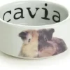 Beeztees caviavoerbak Snapshot keramiek 200ml d10h4cm wit