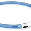 Beeztees hondenhalsband Dogina Safety Gear USB oploaadbaar siliconen 70x1cm blauw