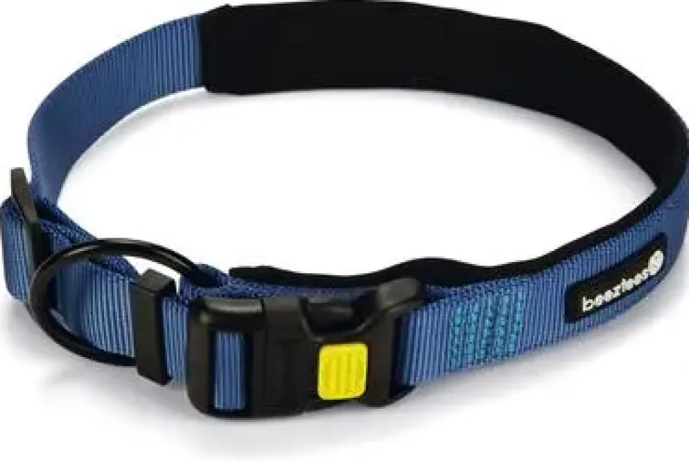 Beeztees hondenhalsband Parinca premium nylon 60-65x3cm blauw
