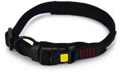 Beeztees hondenhalsband Parinca premium nylon 45-50x2.5cm zwart