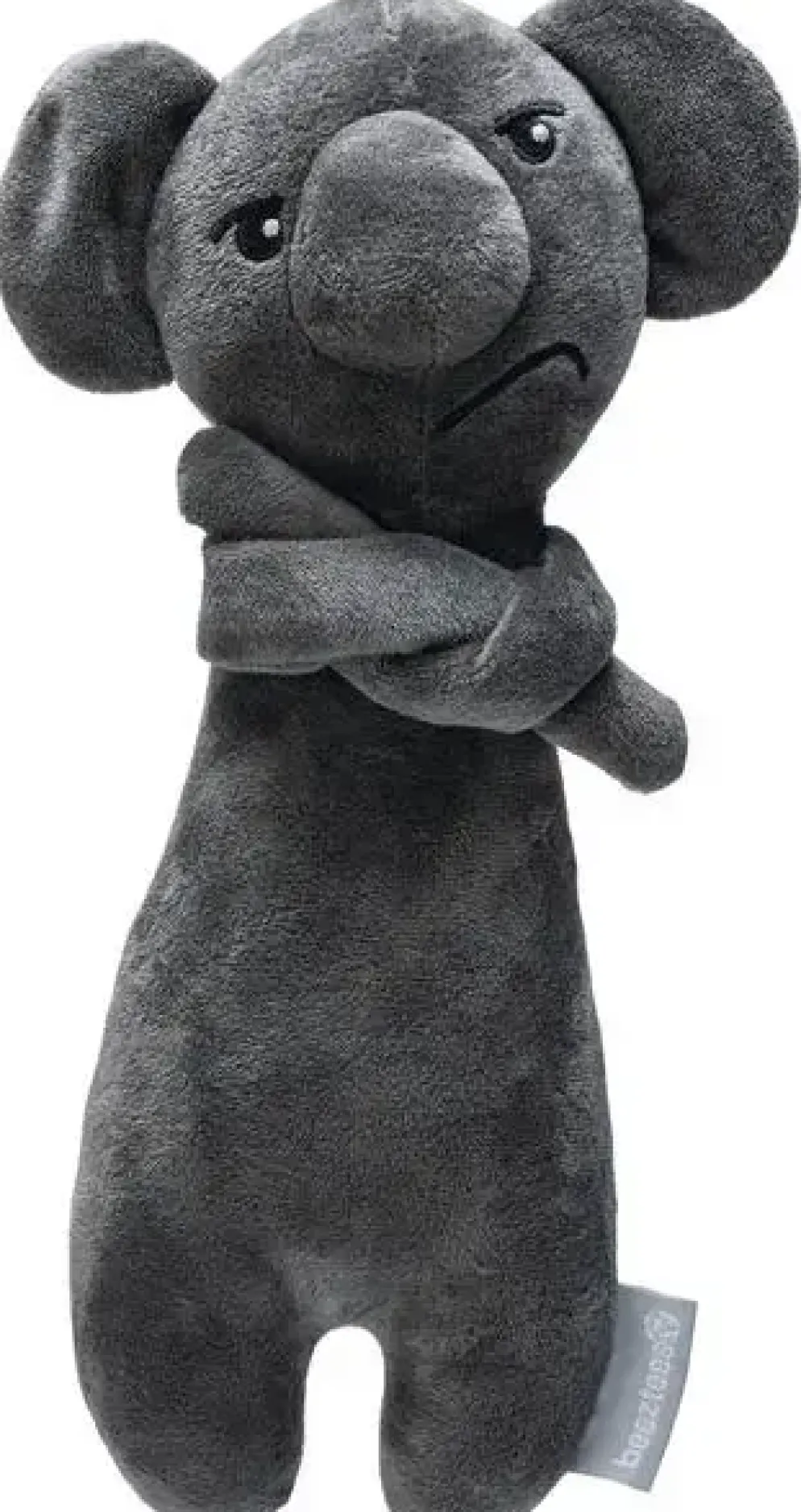 Beeztees hondenspeelgoed Grumpy koala pluche 30.5x11.5x8.5cm grijs
