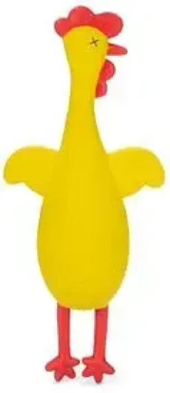 Beeztees hondenspeelgoed kip Avesta latex 45x19x9cm geel