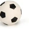 Beeztees hondenspeelgoed voetbal latex d10.5cm zwart/wit