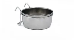 Beeztees hondenvoerbak coopcup inox+haak metaal 600ml 12.5x12.5cm zilver