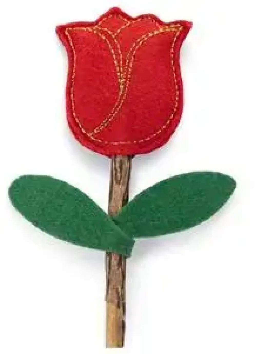 Beeztees kattenspeelgoed catnip en matatabi roos 12x4x2cm bruin/rood