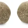 Beeztees kattenspeelgoed catnip ballen 3.5x3.5x3.5cm bruin 2 stuks