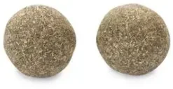 Beeztees kattenspeelgoed catnip ballen 3.5x3.5x3.5cm bruin 2 stuks