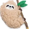 Beeztees kattenspeelgoed Jungle luiaard pluche/matatabi 10x8x3cm beige