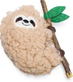 Beeztees kattenspeelgoed Jungle luiaard pluche/matatabi 10x8x3cm beige