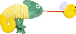 Beeztees kattenspeelgoed Jungle kameleon Noeki pluche 19x8x2cm geel/groen