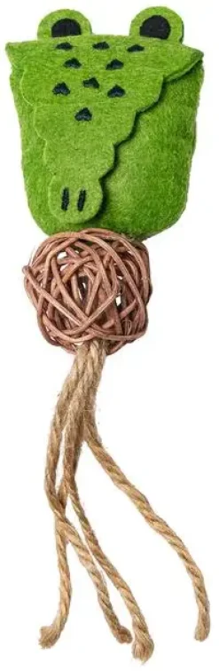Beeztees kattenspeelgoed Jungle krokodil Raddi vilt 18x6x4cm groen