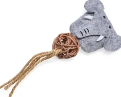 Beeztees kattenspeelgoed Jungle olifant Sola vilt 18x6x4cm grs