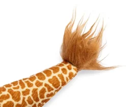 Beeztees kattenspeelgoed Jungle giraffe staart pluche 30x8x3cm bruin
