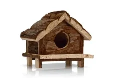 Beeztees knaagdierhuis dennenhout 15x15x6.5cm bruin