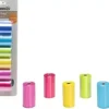 Beeztees poepzakjes navulling regenboog plastic 6x3x3cm multi kleur 12x20stuks