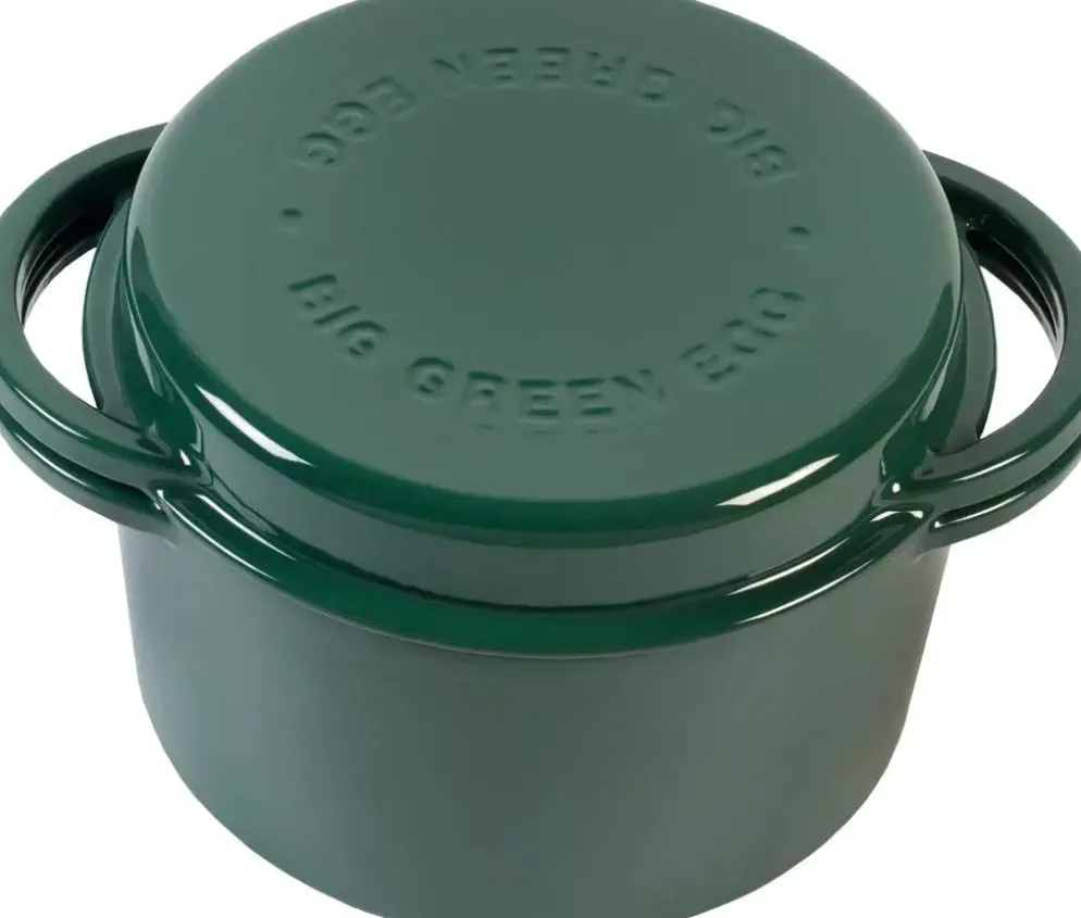 Big Green Egg green dutch oven round