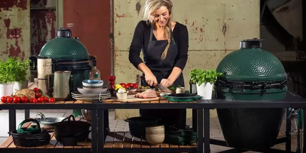 Big Green Egg Large keramische barbecue + Table Nest