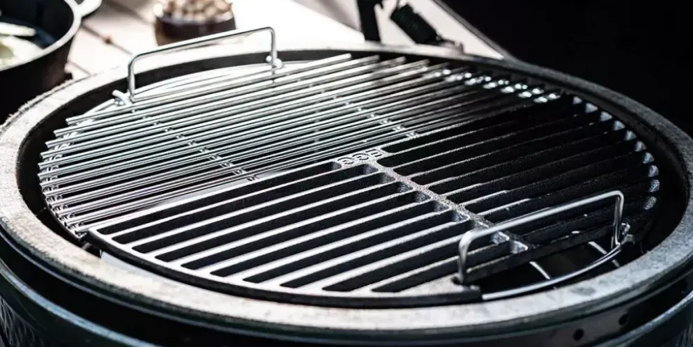Big Green Egg Stainless steel half bbq rooster Large