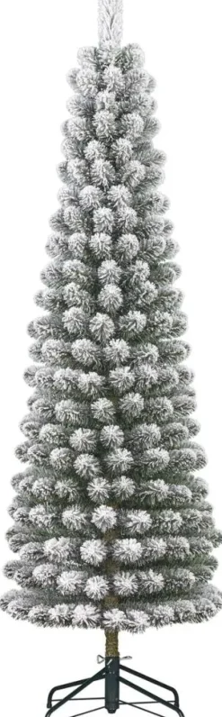 Black Box Trees Charlton Pilar kunstkerstboom besneeuwd groen 215cm