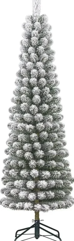 Black Box Trees Charlton Pilar kunstkerstboom besneeuwd groen 155cm