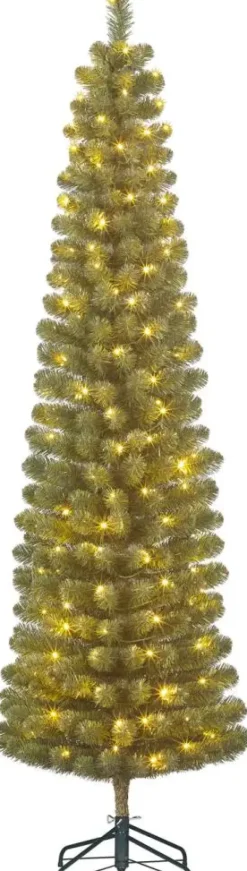 Black Box Trees Charlton Pilar grote verlichte kunstkerstboom groen 260cm - 230 lampjes