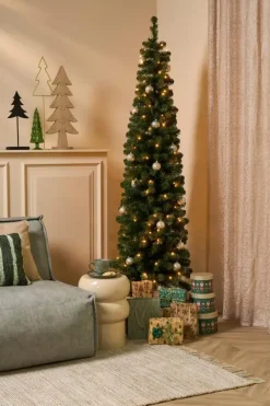 Black Box Trees Charlton Pilar grote verlichte kunstkerstboom groen 260cm - 230 lampjes