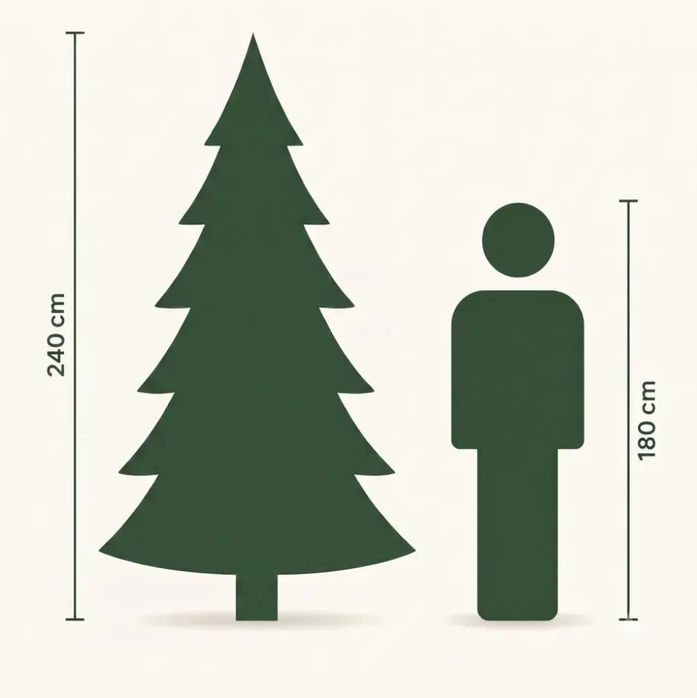 Black Box Trees Charlton Pilar grote verlichte kunstkerstboom groen 260cm - 230 lampjes