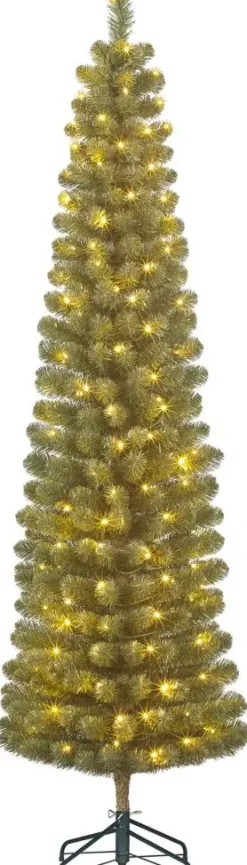 Black Box Trees Charlton Pilar verlichte kunstkerstboom groen 185cm - 120 lampjes