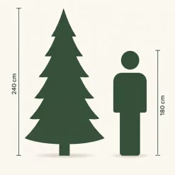 Black Box Trees Charlton Pilar grote kunstkerstboom groen 260cm