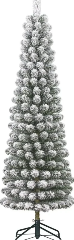 Black Box Trees Charlton Pilar grote kunstkerstboom besneeuwd groen 260cm