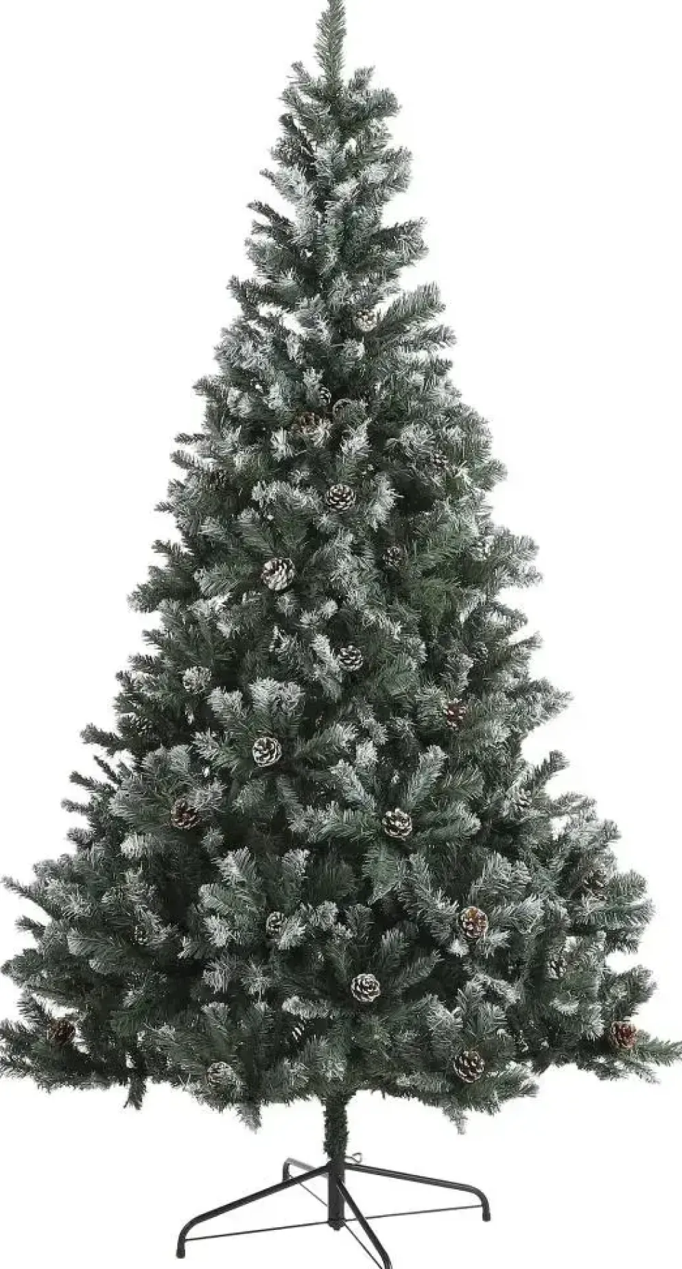 Black Box Trees Pinyon kerstboom besneeuwd met dennenappels blauwgroen 155cm