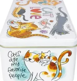 Blond Amsterdam koekblik rvs cat love 20x11x7cm multi