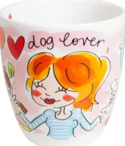 Blond Amsterdam minimok aardewerk dog lover 8x8.5cm multi